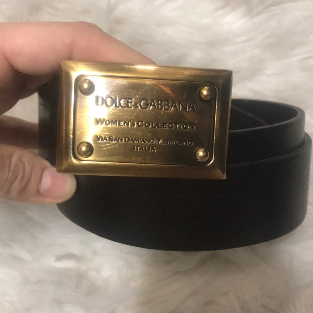 Dolce and Gabbana Black leather belt